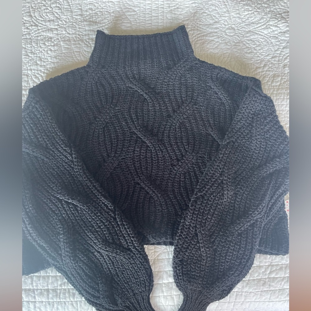 Free People Seasons of Change Sweater Black - Picture 5 of 7